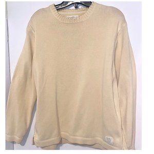 Eddie Bauer Pullover Crew Neck Sweater - Light Yellow (Size Medium)